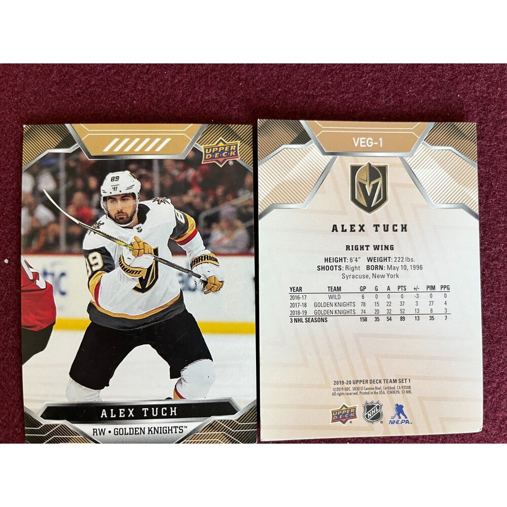 Alex Tuch 2019-20 Upper Deck MVP Gold VEG-1  Promo Card Vegas Golden Knights